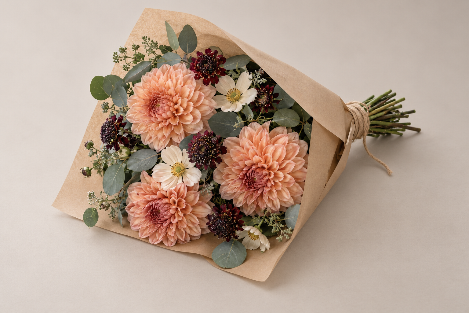 Bouquet préparé pour la démonstration du fleuriste